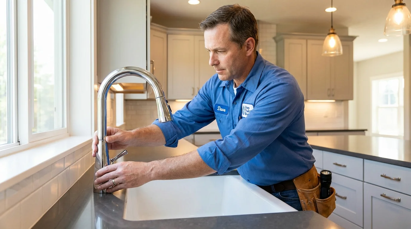 Kitchen faucet installation by Johns Plumbing LLC in Roberts