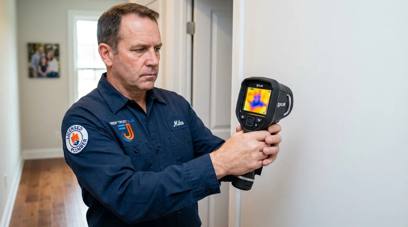Thermal imaging leak detection by Johns Plumbing LLC in Roberts